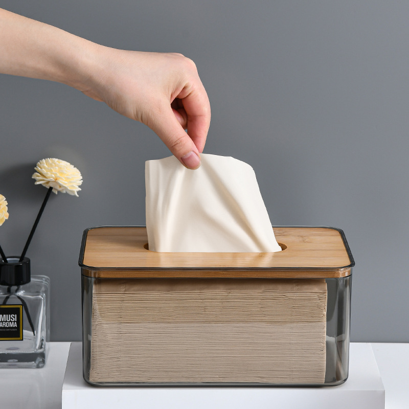 Creative Living Room Coffee Table Tissue Box Household Napkin Storage Box Round Paper Box Desktop Face Towel Paper Box Light Luxury