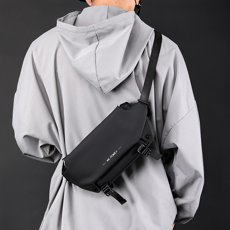 New WEPOWER crossbody bag men's high-grade chest bag invisible water Cup bag shoulder messenger bag fashion waist bag