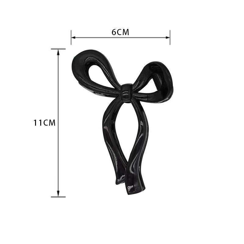South Korea New elegant transparent small fresh jelly texture acrylic hairpin lady style bow plate hair grip_voghion.com