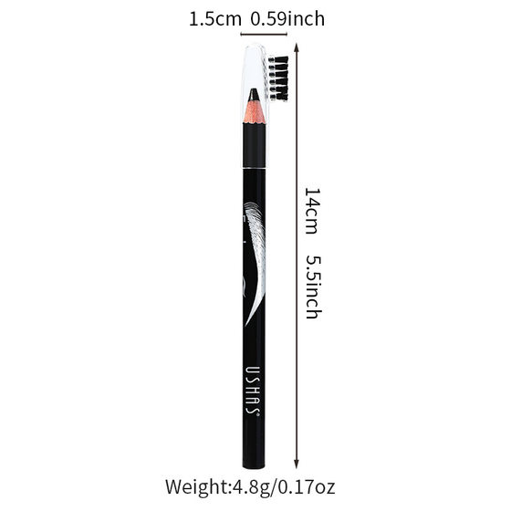 Ushas European and American Cross-Border Spot Eyebrow Pencil Dyed Eyebrow Cream Long-Lasting Waterproof Not Easy to Fade Eyebrows Black Export