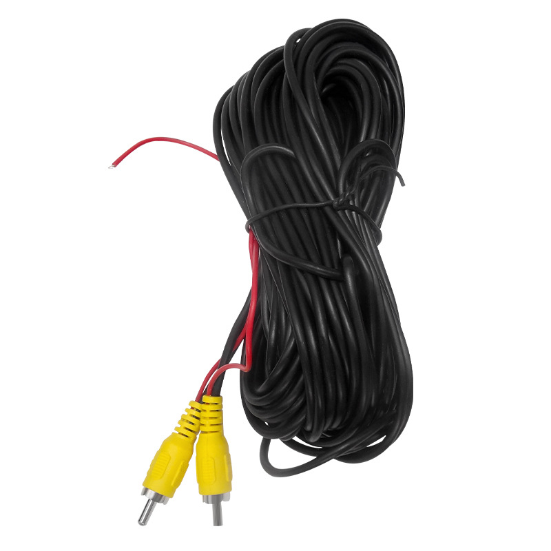 Factory direct car reversing rear view camera video control line 6 meters RCA video extension line with trigger