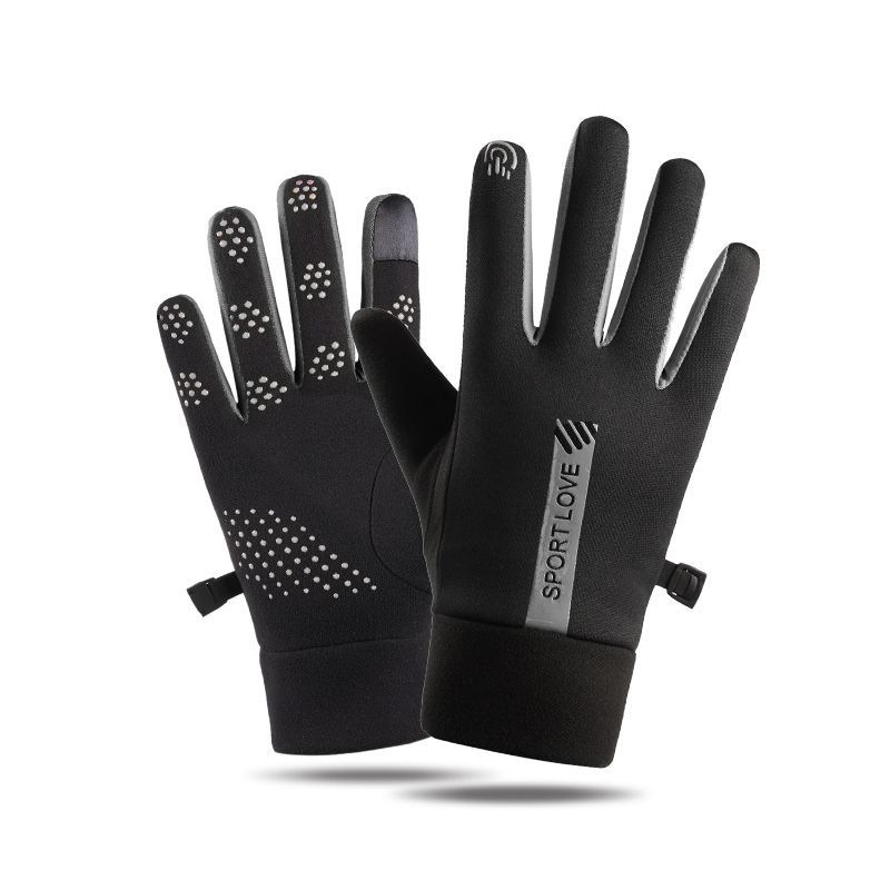 Sports fleece-lined warm gloves autumn and winter men's and women's touch screen ski bicycle riding driving outdoor gloves
