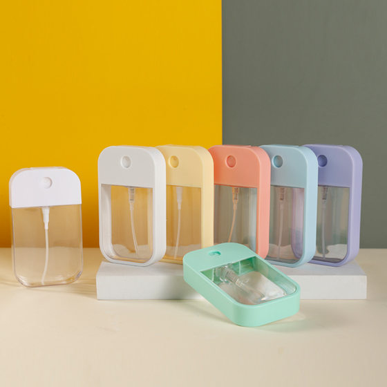 Spot transparent 45ml card spray bottle alcohol hand sanitizer small watering can portable perfume bottle spray bottle