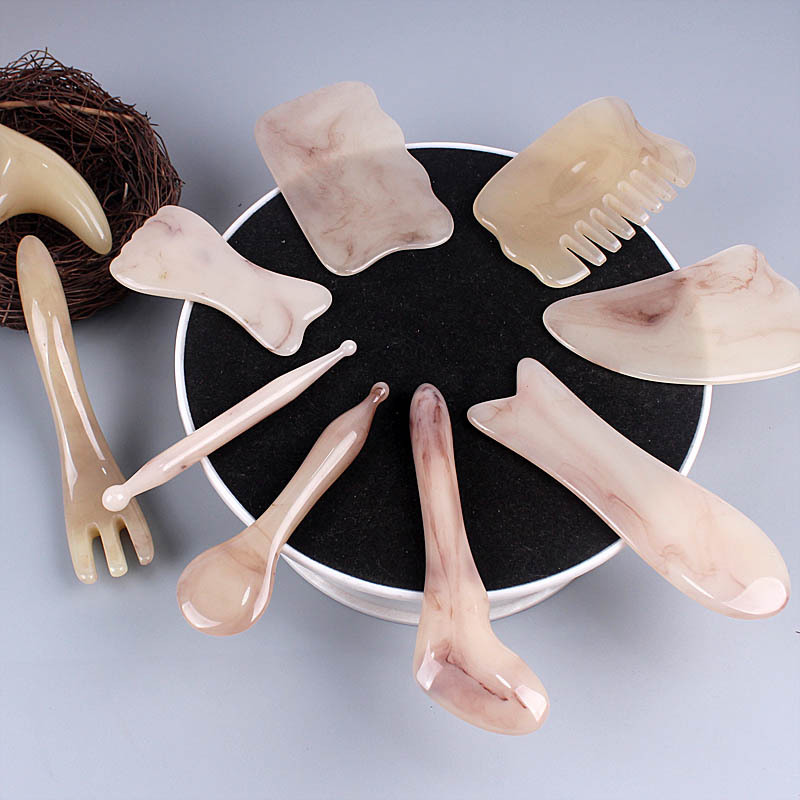 Beeswax resin meridian massage facial body universal facial acupuncture pen tendon pulling suit pick bar scraping board