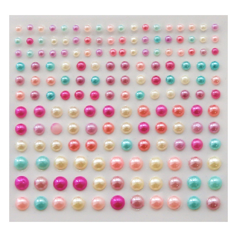 Qingpingle with white pearl diamond stickers face makeup eye end stickers decorative hand account material photo album diy stickers