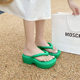 Women's Thick Slippers with Shit Feeling for Outer Wear Summer Korean-style Instagram-style Fairy-style Flip-flops Casual Foreign Trade Slippers