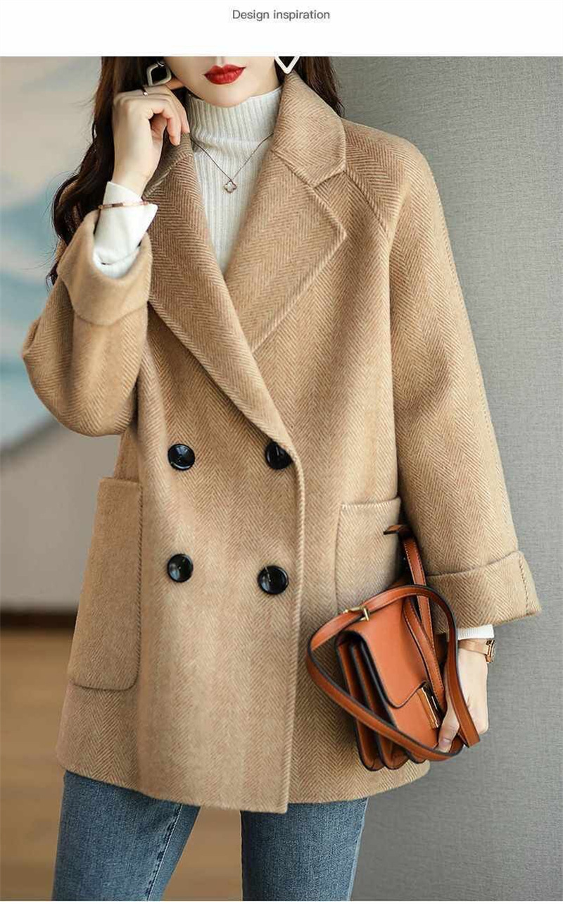 Mid-length woolen coat for women 2022 autumn and winter New loose slimming versatile Western style woolen coat trendy thick_voghion.com