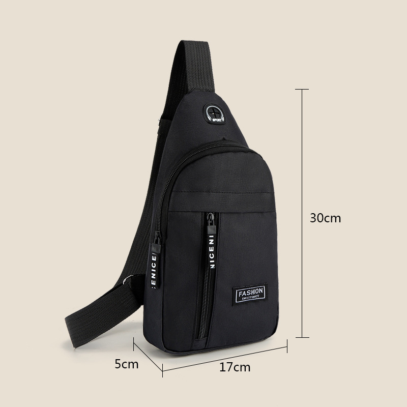 2024 new cross-border Men's Oxford cloth chest bag multi-functional sports outdoor leisure shoulder bag messenger bag