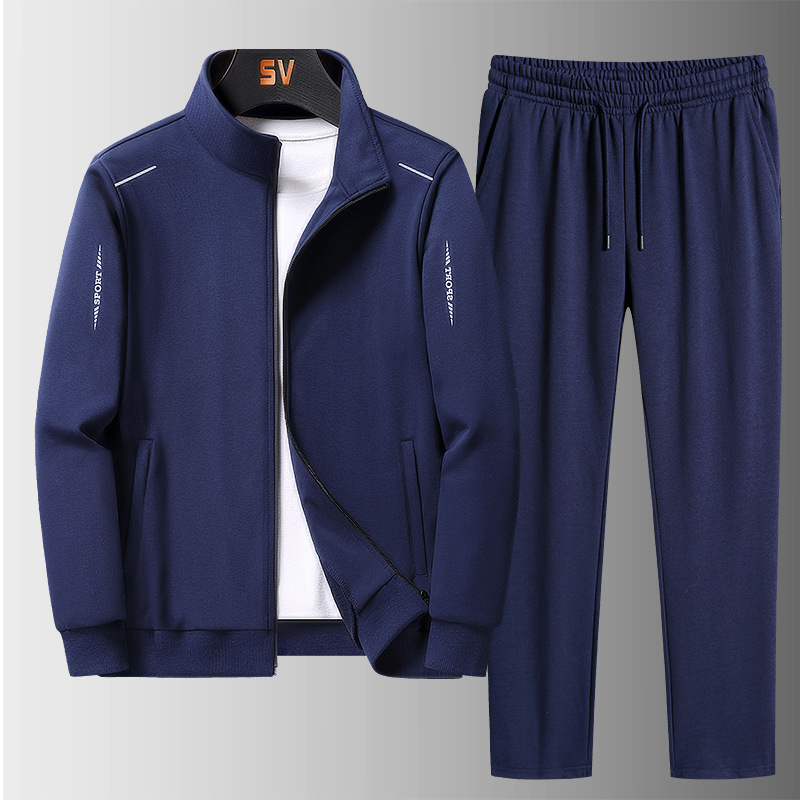 M-8XL men's two-piece sports suit spring and autumn large size leisure a set of sweater pants manufacturers straight hair