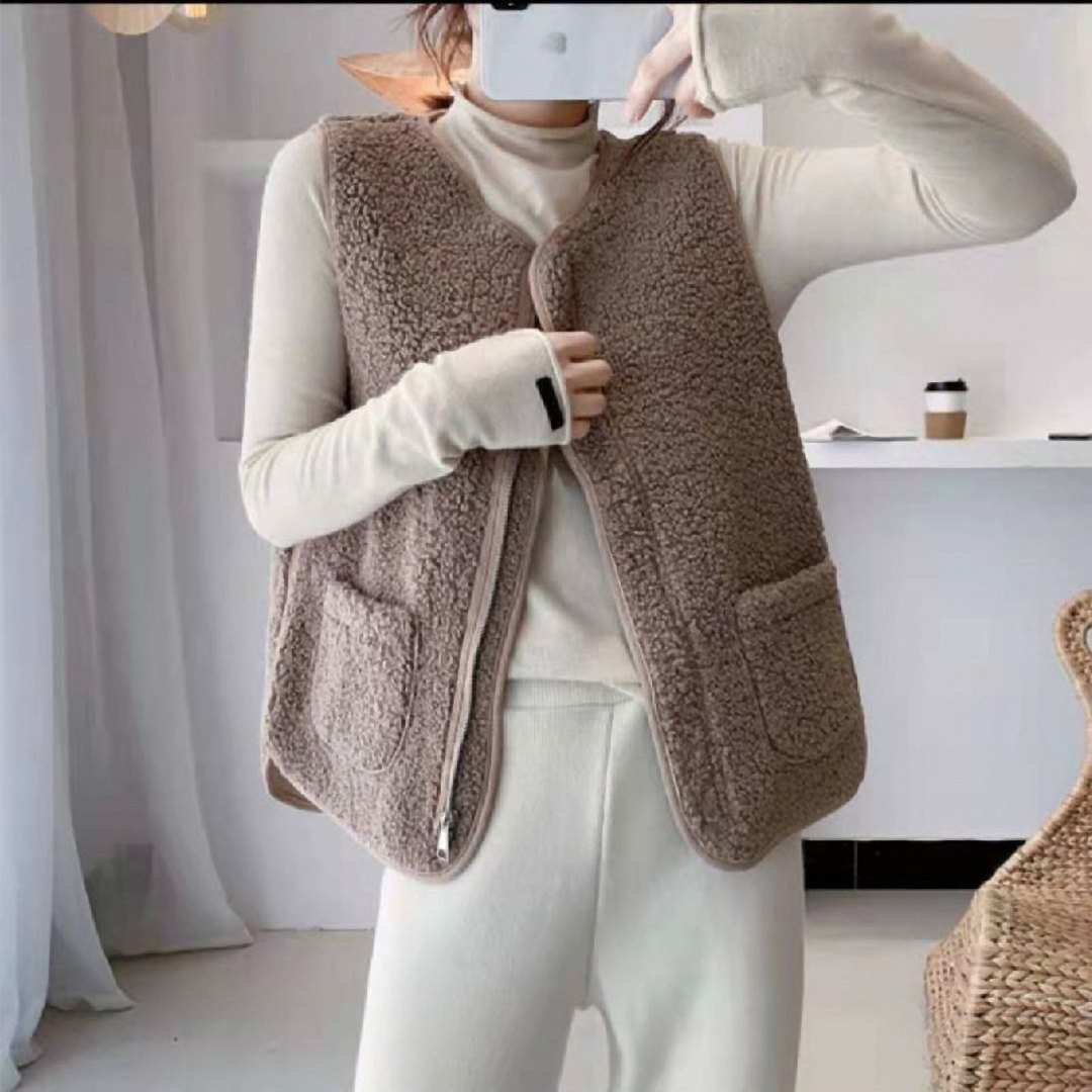 Particle Velvet Vest Spring New Particle Velvet Plush Velvet Vest Outer Wearing Vest Women's Fur One Warm