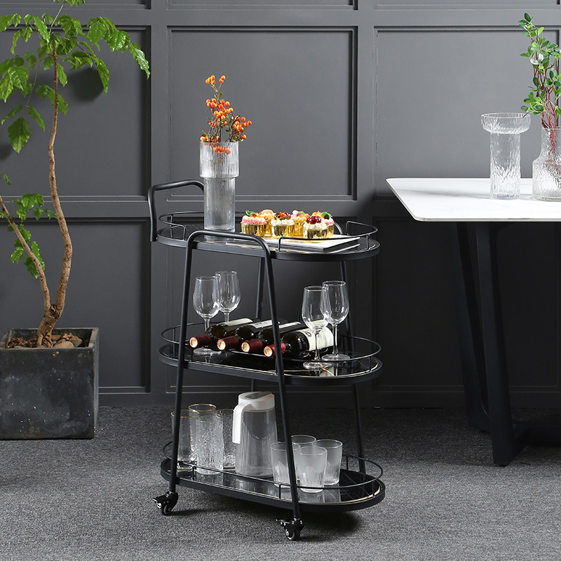 Nordic Mobile Dining Car Hotel Commercial Delivery Car Tea Car Double-layer Three-layer Wine Car Small Cake Home Cake