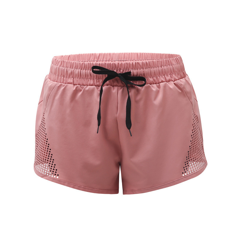 Summer mesh breathable sports shorts women's quick-drying loose fitness pants yoga running anti-exposure slimming fake two pieces
