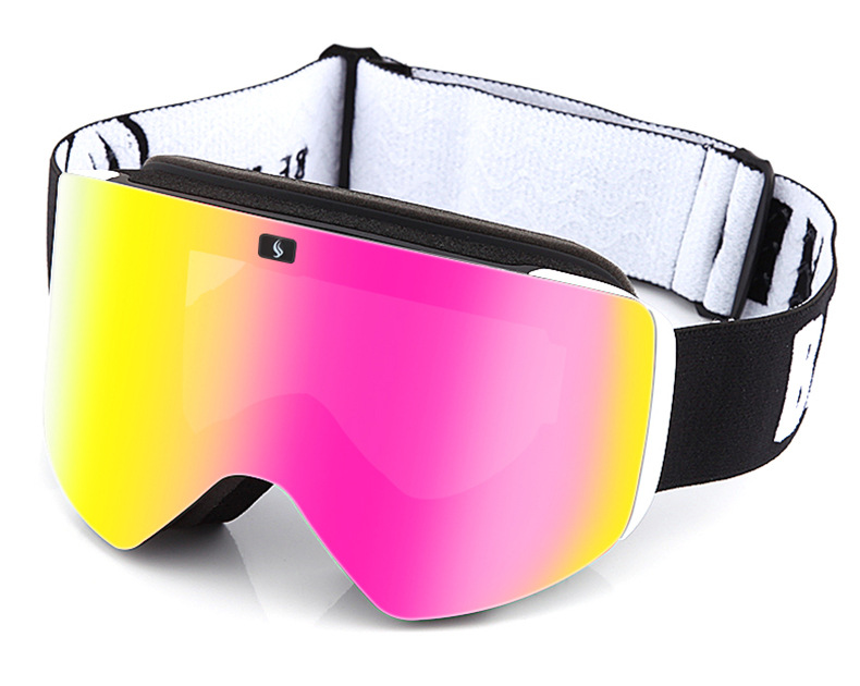 Ski glasses Double anti-fog large field of view Cocker glasses UV protection large cylindrical mountaineering goggles_voghion.com