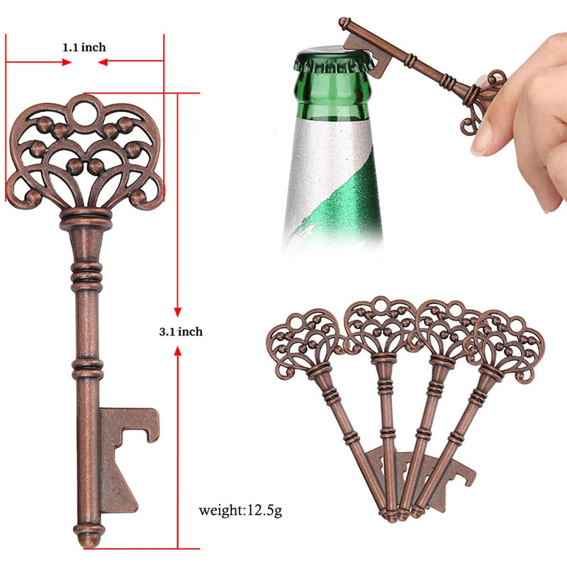 Metal Key Bottle Opener Return Gift Decoration European and American Bridal Showroom Engagement Arrangement Wedding Accompanying Gift