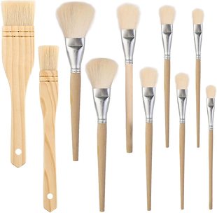 10 pieces of various sizes wool brush Soft Head S Pen ceramic tracing gold craft paint brush brush