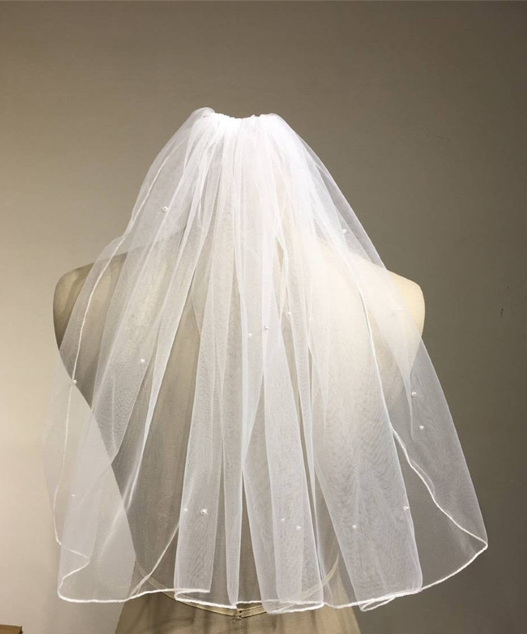 Bride Veil Women's Korean-style Short Small Veil Wedding Dress Veil Super Fairy Travel Photograph Internet Celebrant Photograph Veil
