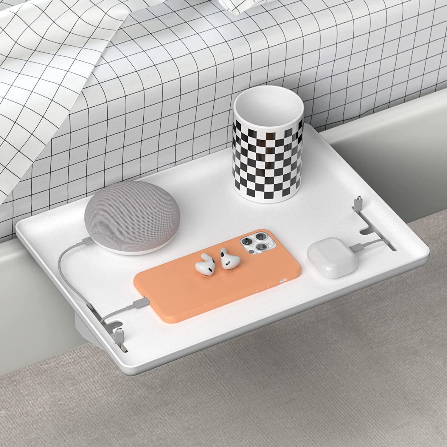 Bedside Shelf for Bed Bedside Storage Rack Bedside Table Storage Rack Sundries Finishing
