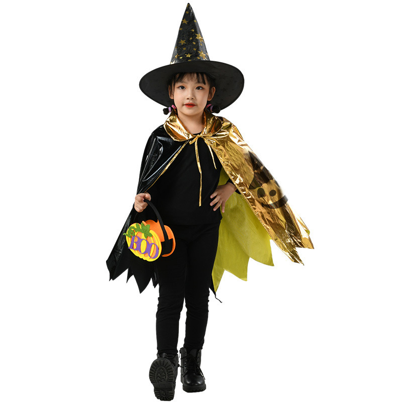 Halloween Children Mage Cloak European and American Witch Wizard Party Party Performance Cloak Cloak Dress Up