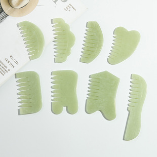 Cross-border Jade Comb Home Massage Comb Head Meridian Comb Xiuyu Scalp Comb Big Tooth Comb Jade Comb