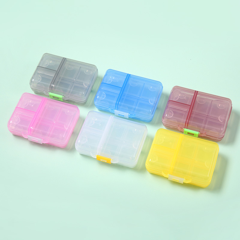 large-capacity nine-grid sealed waterproof medicine box weekly medicine box morning, middle and evening packaging portable pill box