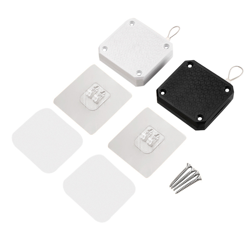 Household non-perforated drawstring door closer sliding door bedroom door simple automatic mute door closer cabinet door rebound device
