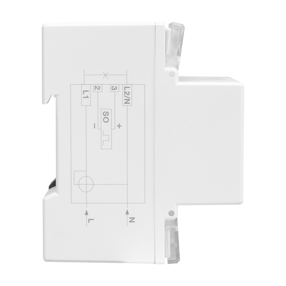 Rail type single-phase meter display power kWh household Watt meter energy meter AC220V 230V 100A
