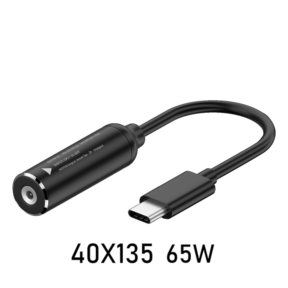 DC female to type-c male extension adapter PD65w suitable for notebook power DC to type-c charging