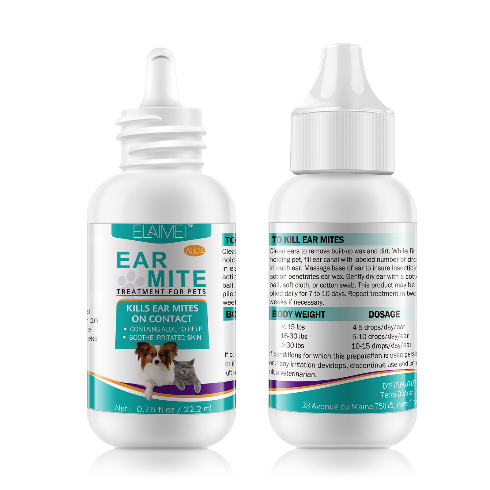 ELAIMEI Pet ear mite oil