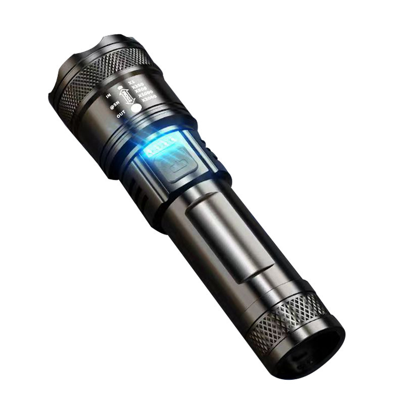 Cross-border outdoor strong light flashlight outdoor super bright long shot P50 flashlight telescopic focusing high power portable flashlight