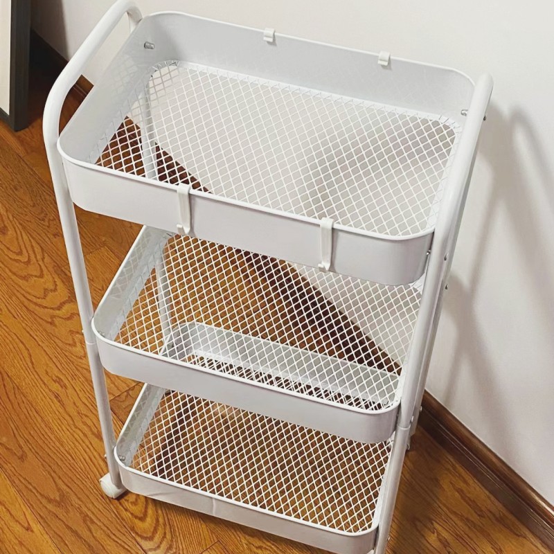 Trolley storage rack floor kitchen bathroom bathroom mobile baby supplies bedroom bedside snack storage rack