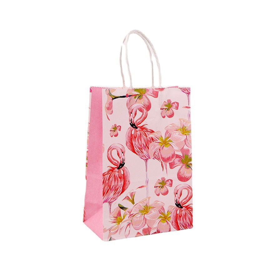 Flamingo Direct Supply Portable Kraft Paper Bag Authoritarian Advertising Gift Shopping Bag High-end Business Paper Bag Wholesale