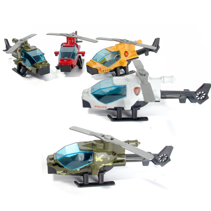Children's alloy mini plane simulation model military helicopter fighter boy toy wholesale market stall