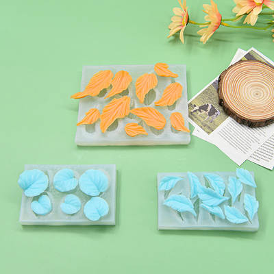 Multi-leaf combination silicone mold leaf collection fondant silicone mold cake decoration mold