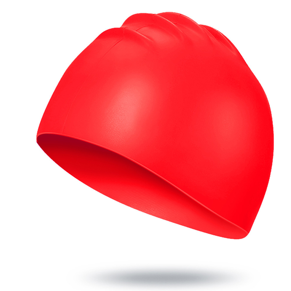 Hot sale unisex silicone swimming cap wholesale solid color high elastic breathable swimming cap waterproof non-slip head