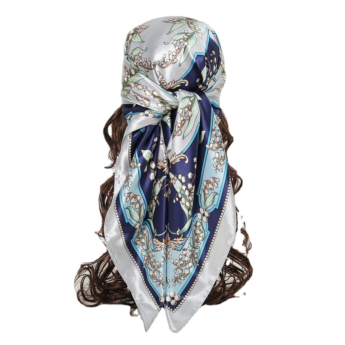 New Leopard Snakeskin Scarf Printed 90 Large Square Scarf Silk Scarf Women's Decorative All-match Scarf Silk Scarf