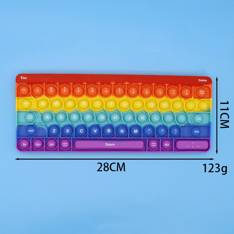 Cross-border Explosive Rainbow Keyboard Board Game Children's Interactive Silicone Toy Simulation Keyboard Anti-rodent Pioneer Press