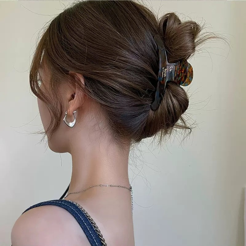  Style Elegant Hairpin Women's Back of Head Ins Shark Clip New Style Clip Headwear High-grade Acetic Acid Grab Clip_voghion.com