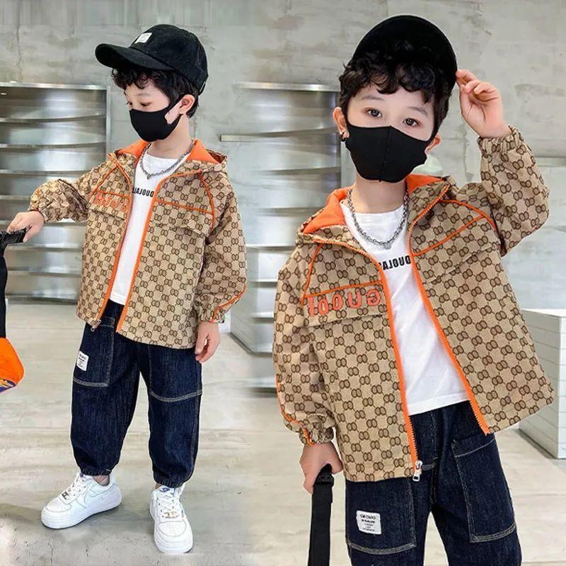 Boys' coat autumn and winter 2022 new fleece-lined Western style children's handsome Korean style trendy boys' fried Street rush clothes - ShopShipShake
