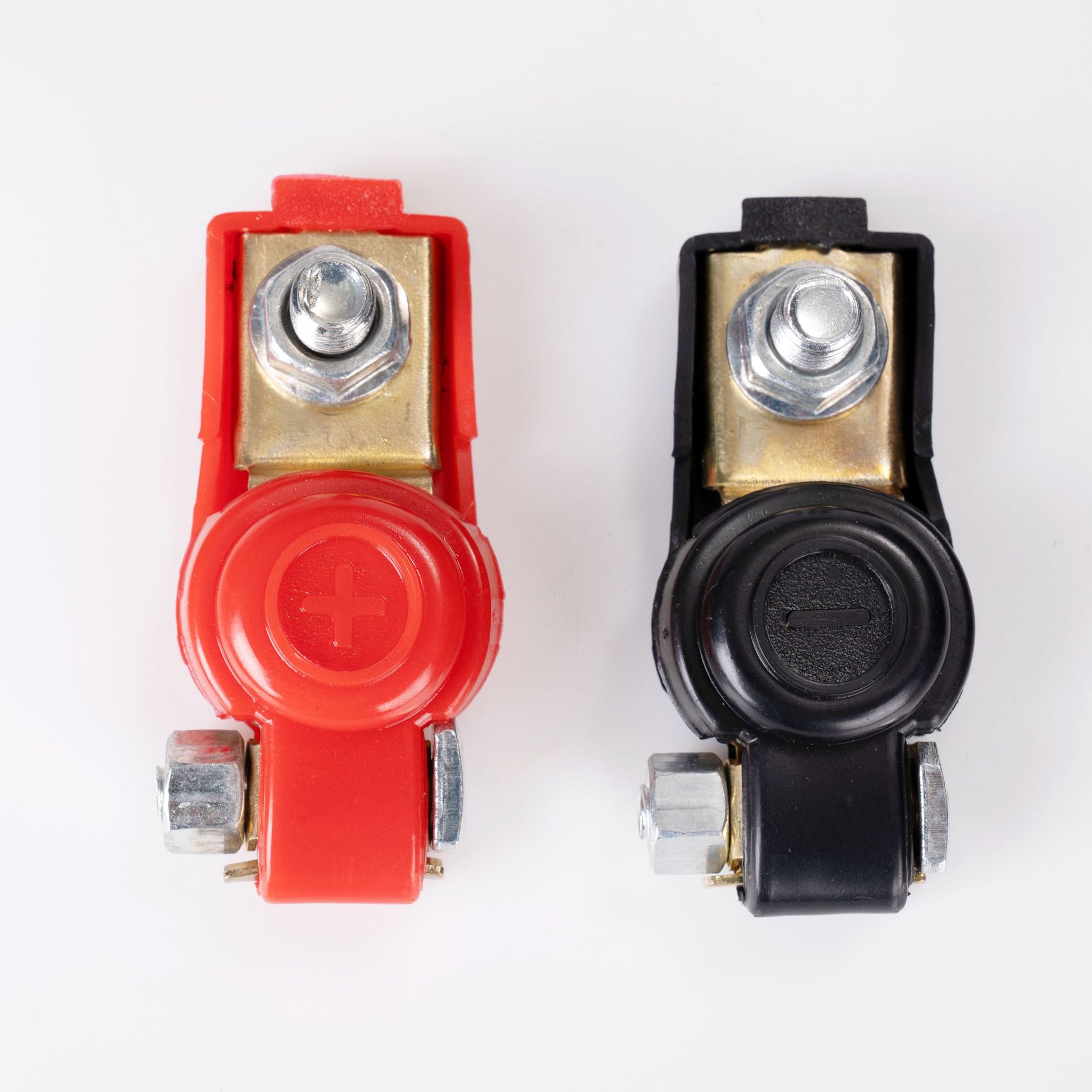 Wholesale car battery pile head connector battery clip copper pile head battery clip large positive and negative red and black battery connector