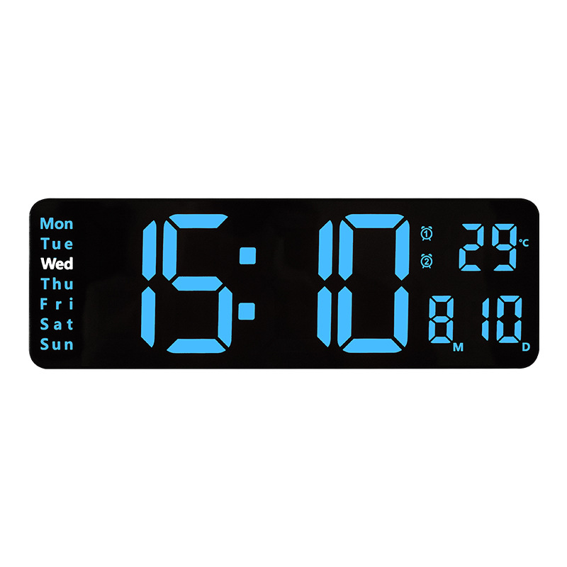 Large screen function display clock Nordic digital clock simple living room wall clock LED wall clock 13-inch, 16-inch