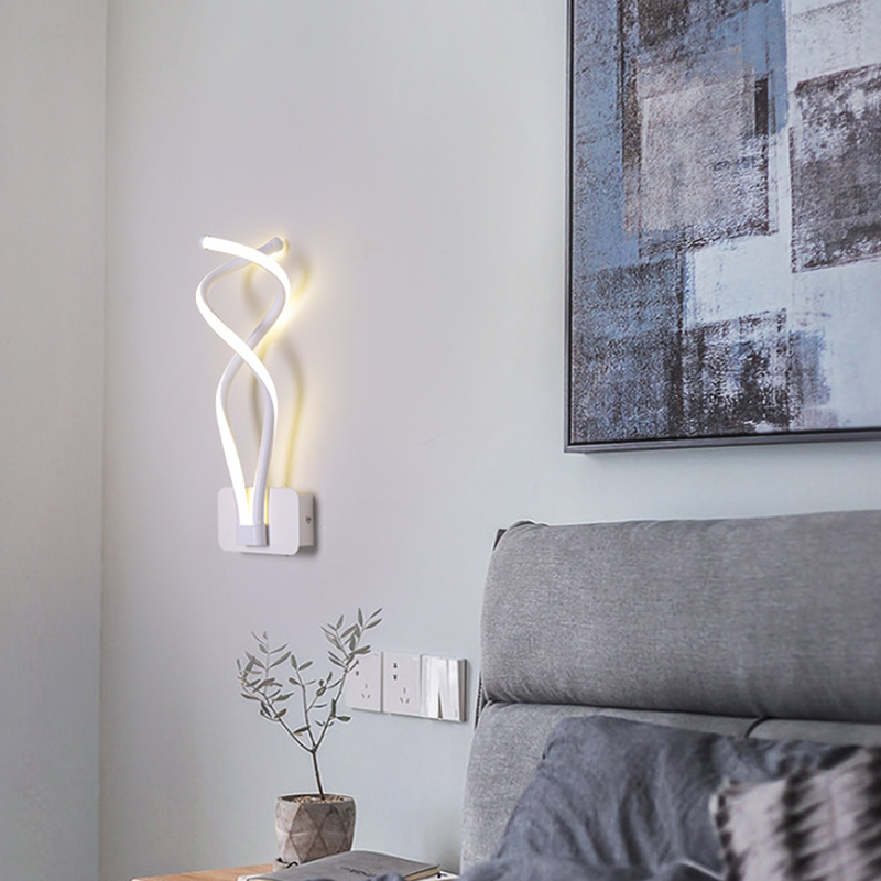 Nordic Modern Light Luxury Style Wall Lamp Artistic Personalized Creative Simple led Bedroom Living Room Bedside Note Wall Lamp