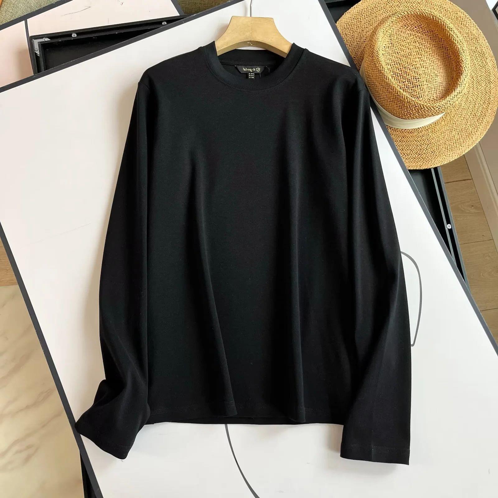 BM & MD & ZA Spring Women's Basic Joker Base Shirt Solid Color Fashion Simple Long Sleeve T-shirt 06884905251