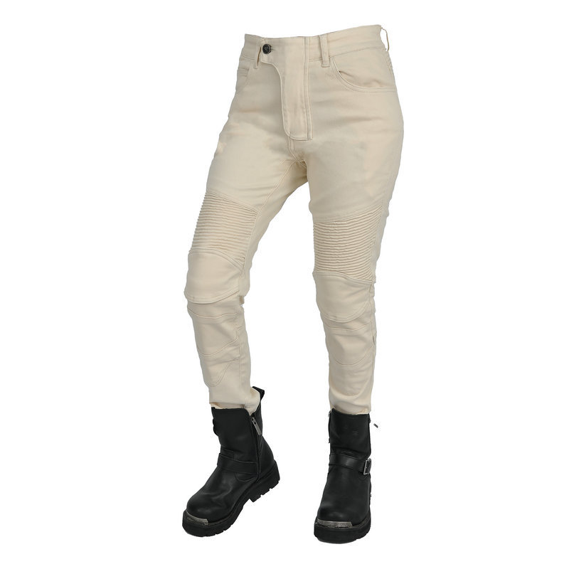 VOLERO motorcycle jeans child Knight retro rice white casual riding pants stretch waterproof biker pants