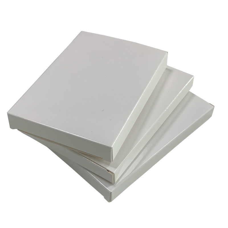 Spot white card box e-commerce Shenzhen small white box square mask flat box 1.5mm acrylic folding box