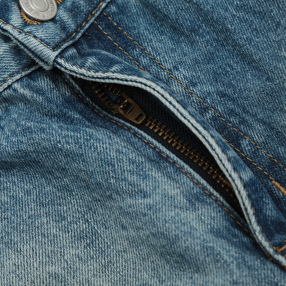 Contrast color spray paint wash Denim straight trousers men's high street American INS casual loose wide leg mop pants fashion