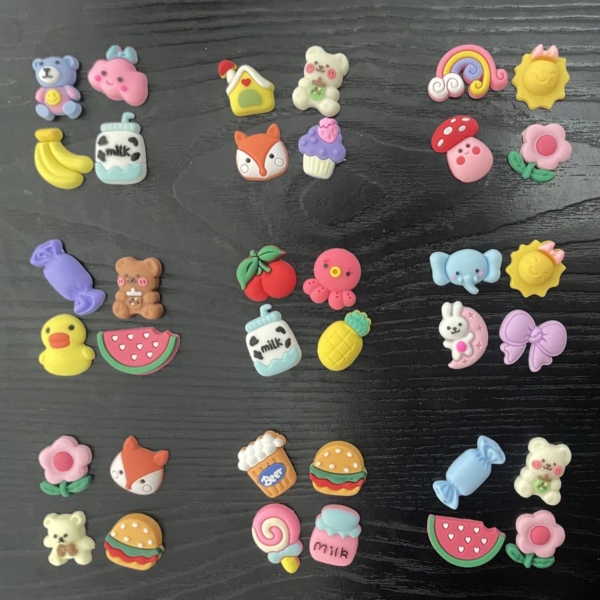 3d three-dimensional stickers DIY mobile phone stickers thermos cup stickers plastic cup stickers 3D doll resin buckle decoration