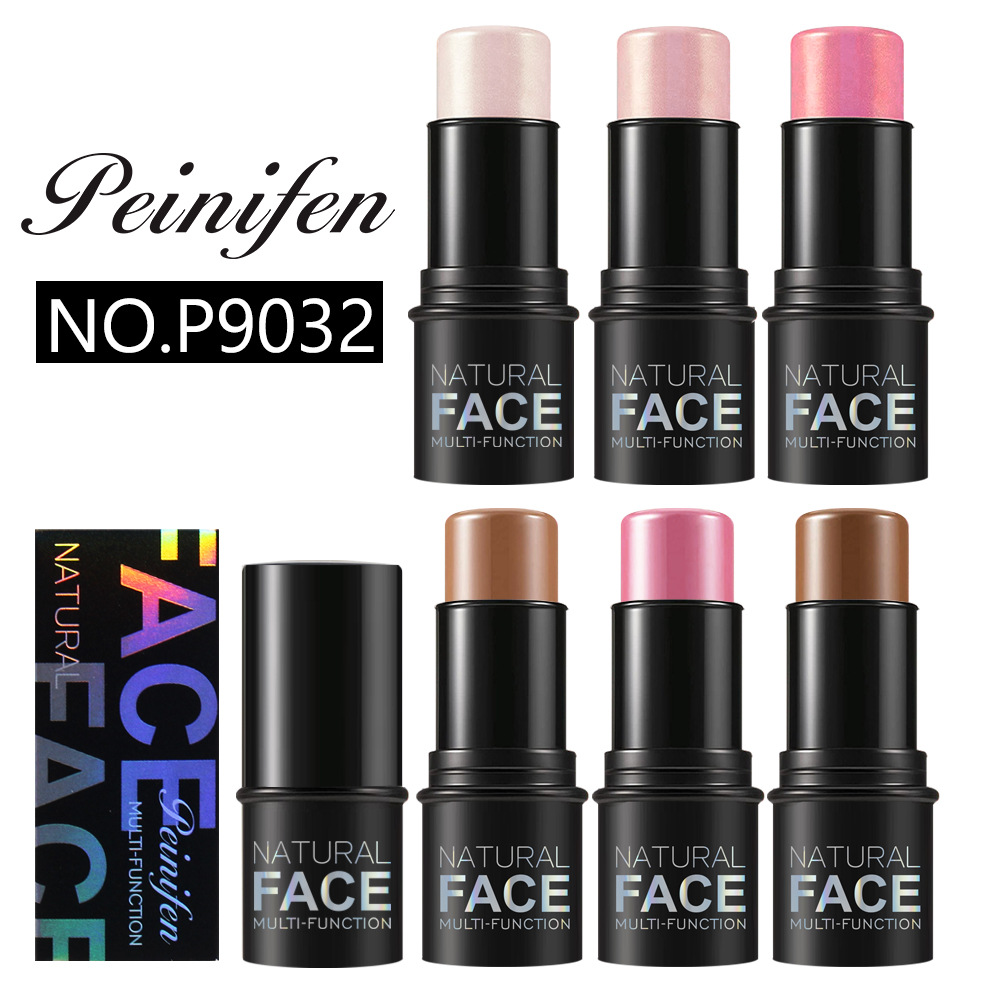 High-gloss makeup stick cross-border contour shadow pen three-dimensional bright lying silkworm facial blush cream multi-functional makeup wholesale