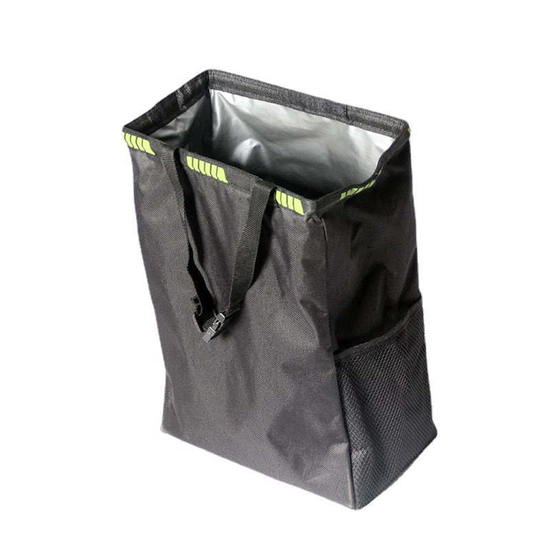Cross-border hot-selling green-sided car trash can hanging car chair back storage bag multi-functional car storage bag waterproof