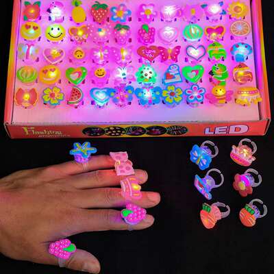 Factory direct luminous ring flash finger light led Christmas pumpkin ghost head bracelet necklace children's toy gift