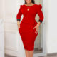 D388 Amazon European and American Cross-border Fashion Women's Temperament Tongle Wrap Hip Pencil Skirt OL African Foreign Trade Dress